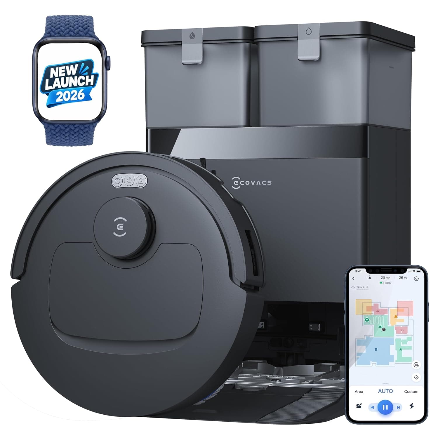 ECOVACS Deebot T30e Omni robot vacuum and mop on Amazon India