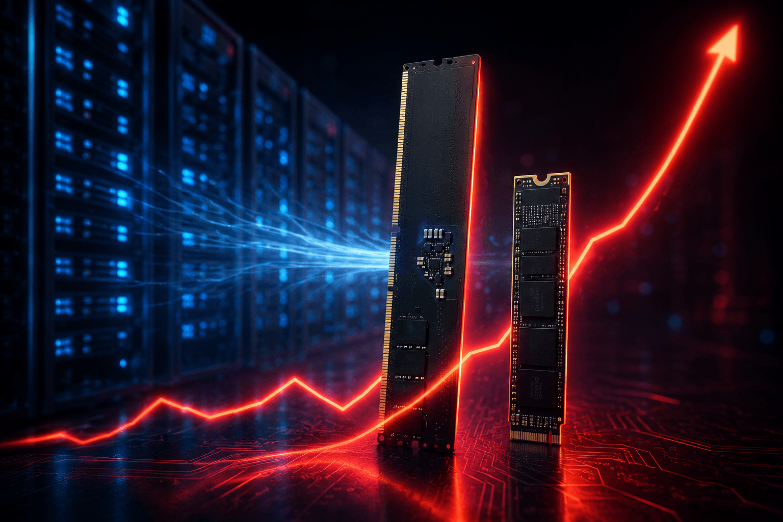 The 2026 memory shortage — DDR5 RAM and NAND SSD prices surging as AI data-center demand squeezes consumer supply
