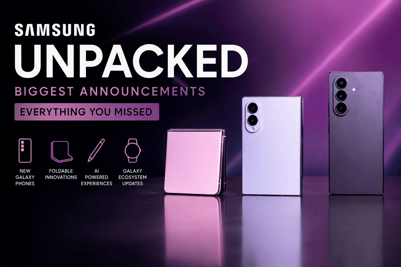 Galaxy Z Fold 8, Galaxy Z Fold 8 Ultra, and Galaxy Z Flip 8 announced at Samsung Galaxy Unpacked 2026 in London