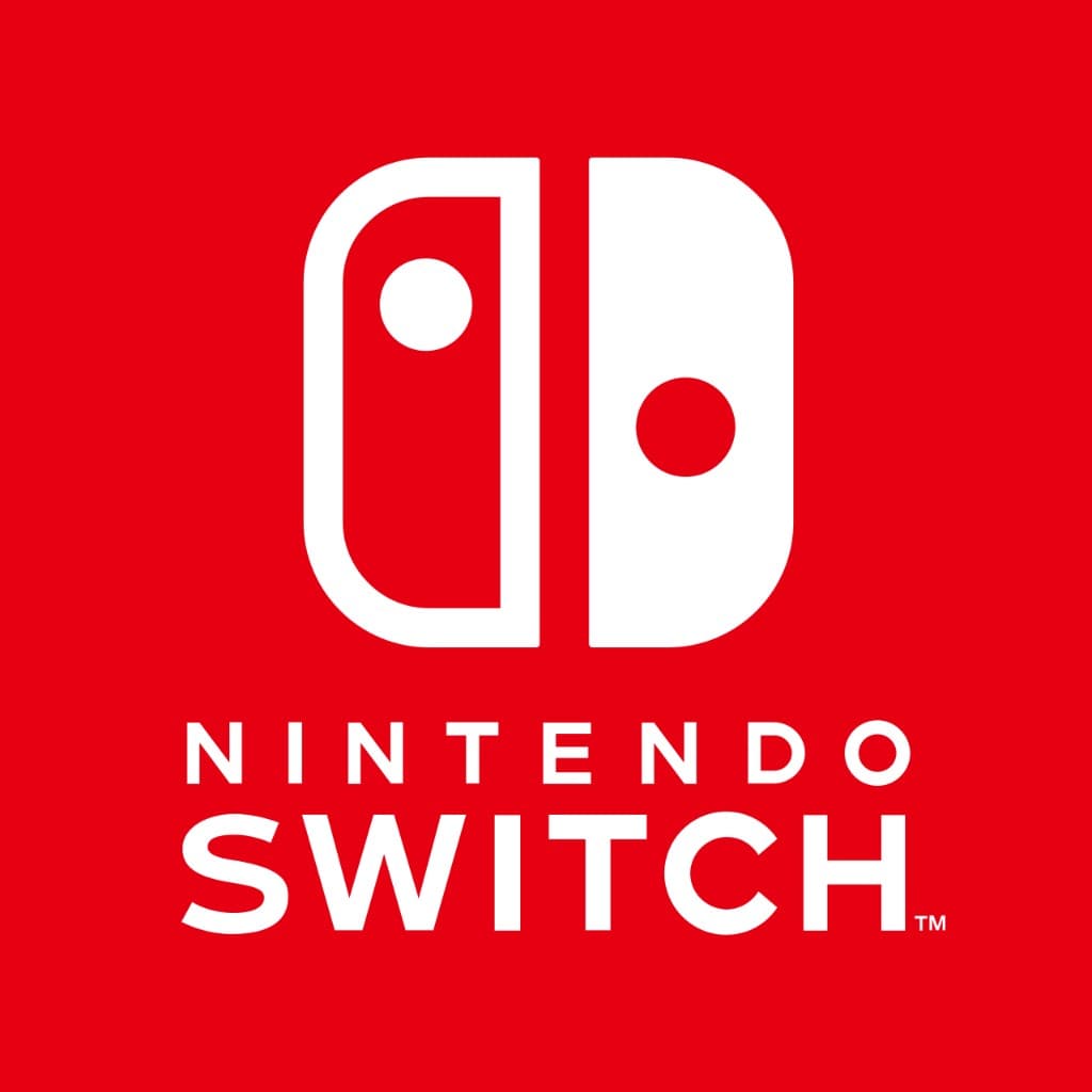 Official Nintendo Switch logo on a red background