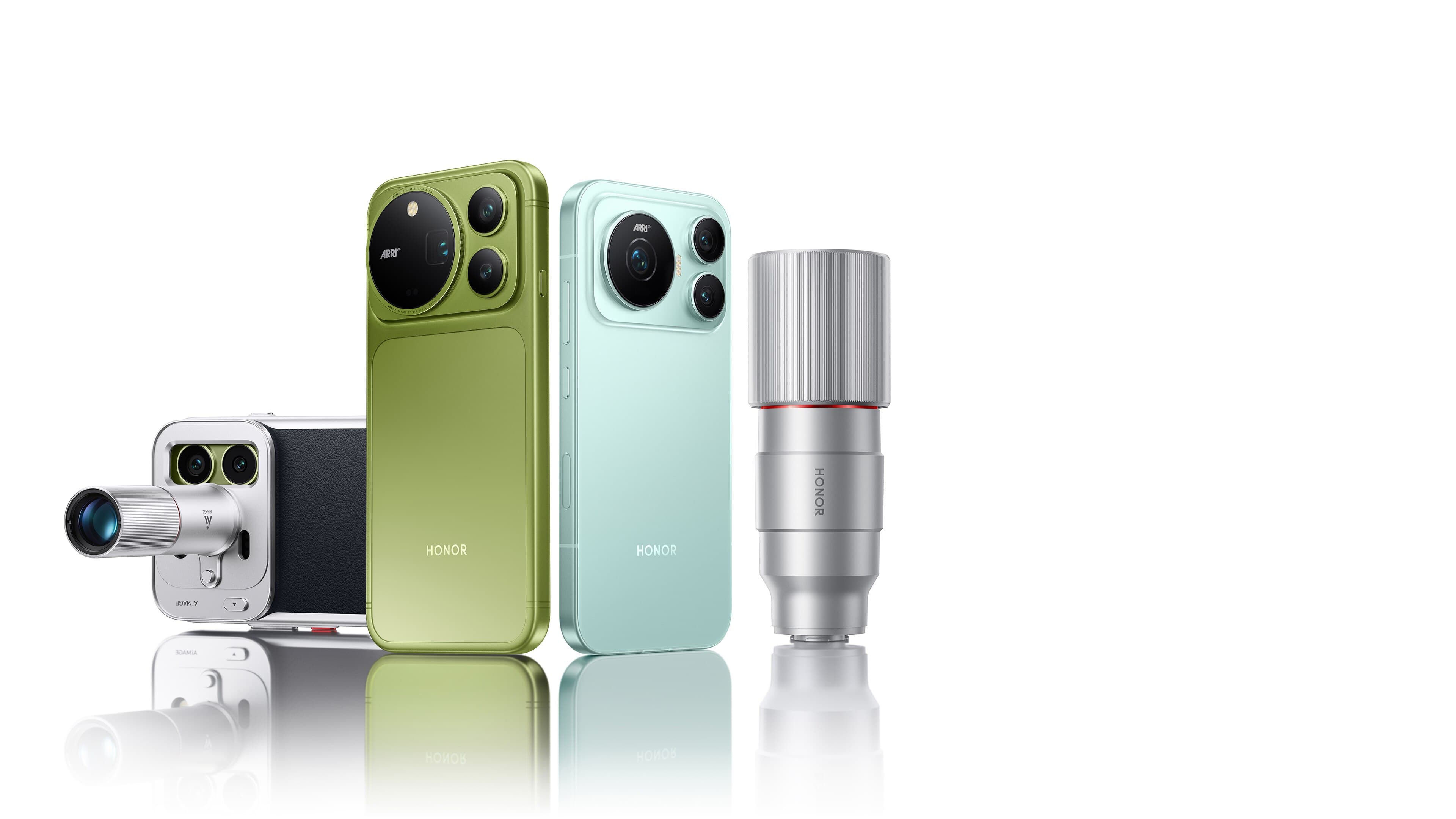 Honor Magic 9 series key visual with Pro Max, Magic 9 and cinema accessories